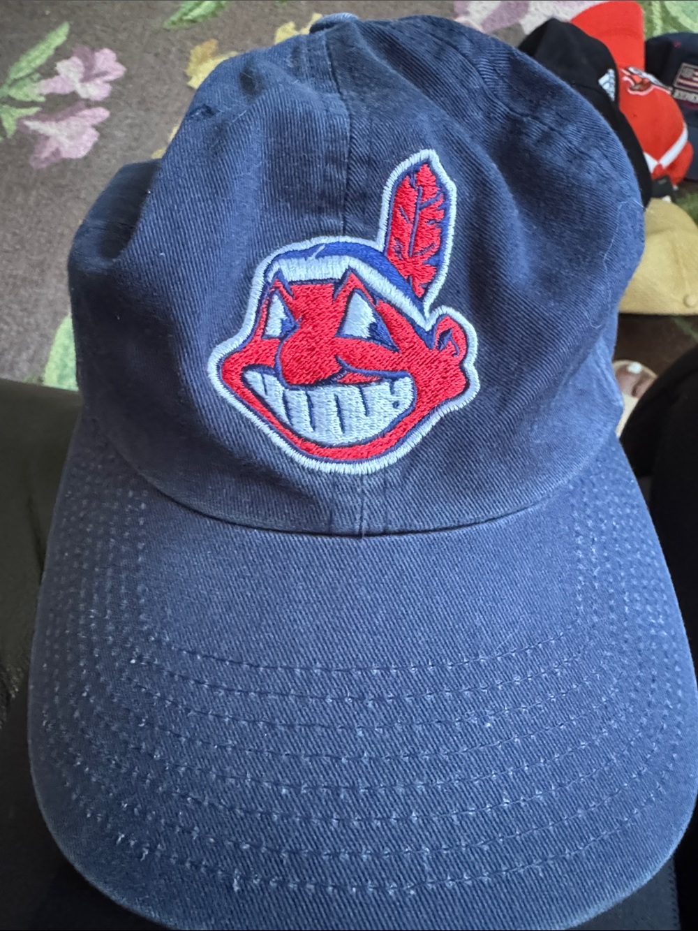 MLB Navy Baseball Cap with Red Embroidered Logo